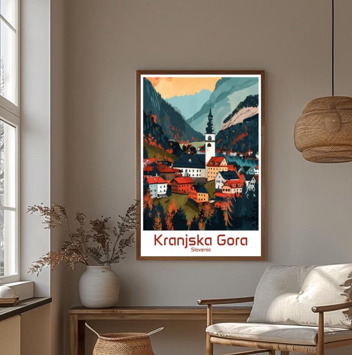Kranjska Gora Slovenia Alpine Village Mountain Valley View Poster - Image 4