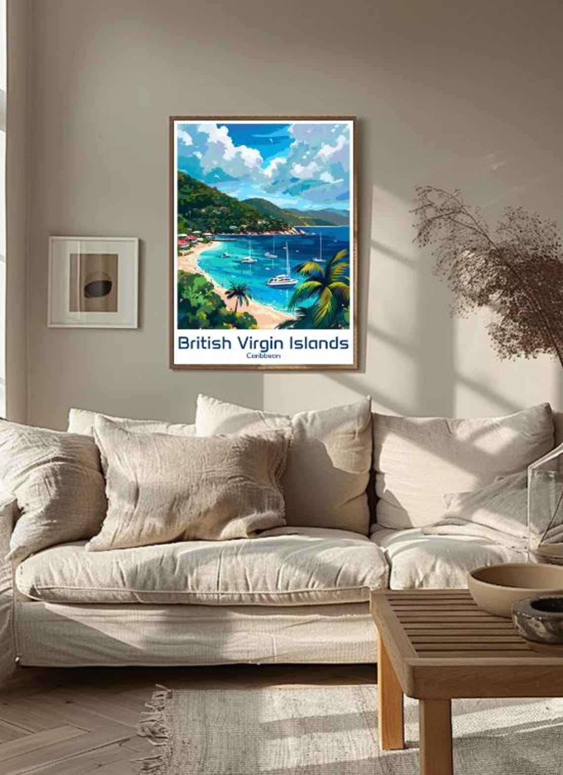 Paradise British Virgin Islands Caribbean Sailing Bay Poster - Image 3