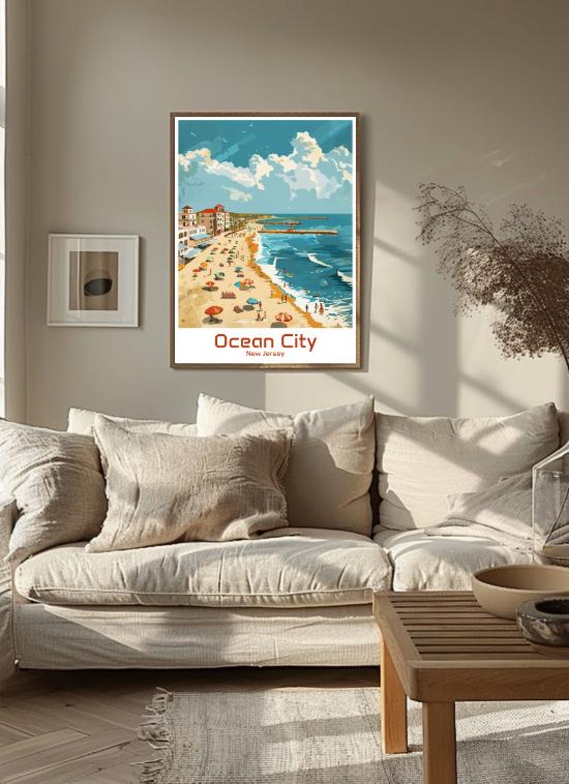 Ocean City New Jersey Boardwalk Beach Travel Poster Classic View - Image 3