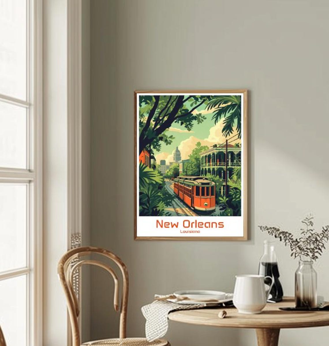 New Orleans Travel Poster French Quarter Wall Art Louisiana Cityscape Print Jazz Decor Vibrant New Orleans Artwork For Home - Image 2