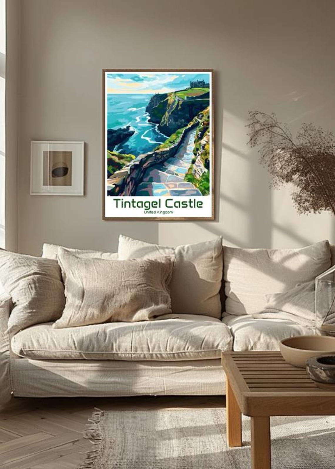 Tintagel Castle Cornwall Clifftop Ruins Ocean Path Travel Poster - Image 3