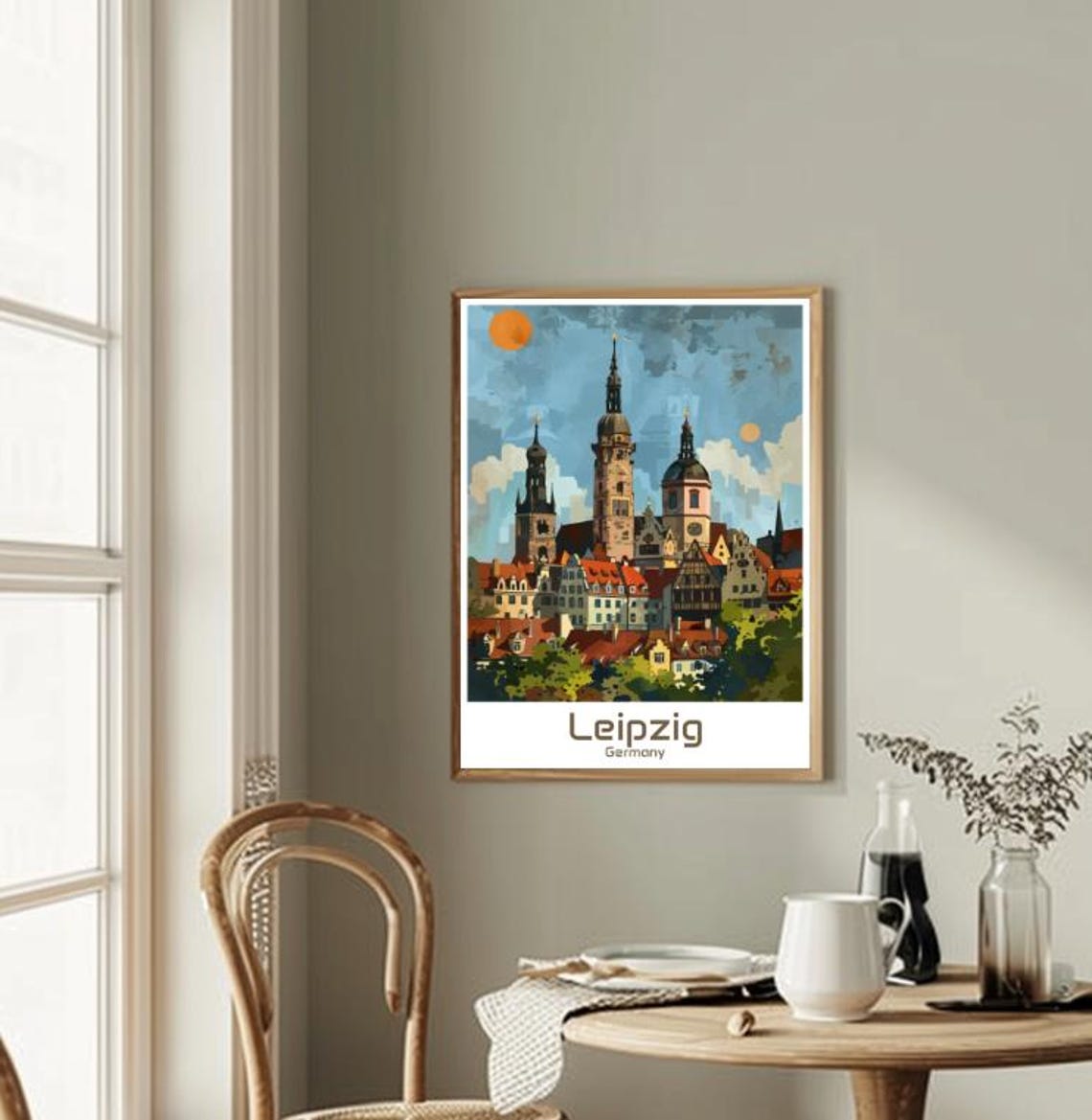 Leipzig Travel Poster Vibrant Cityscape Wall Art Of Historic Architecture Culture Germany Travel Print Art Decor Gift For Travelers - Image 2