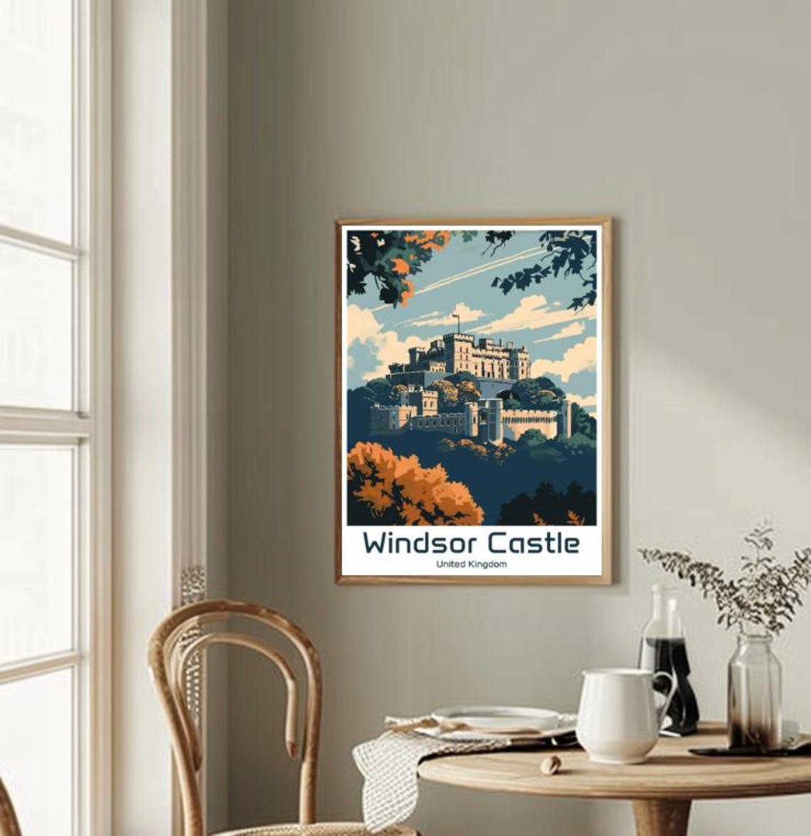 Windsor Castle Royal Berkshire Castle Autumn Foliage England Poster - Image 2