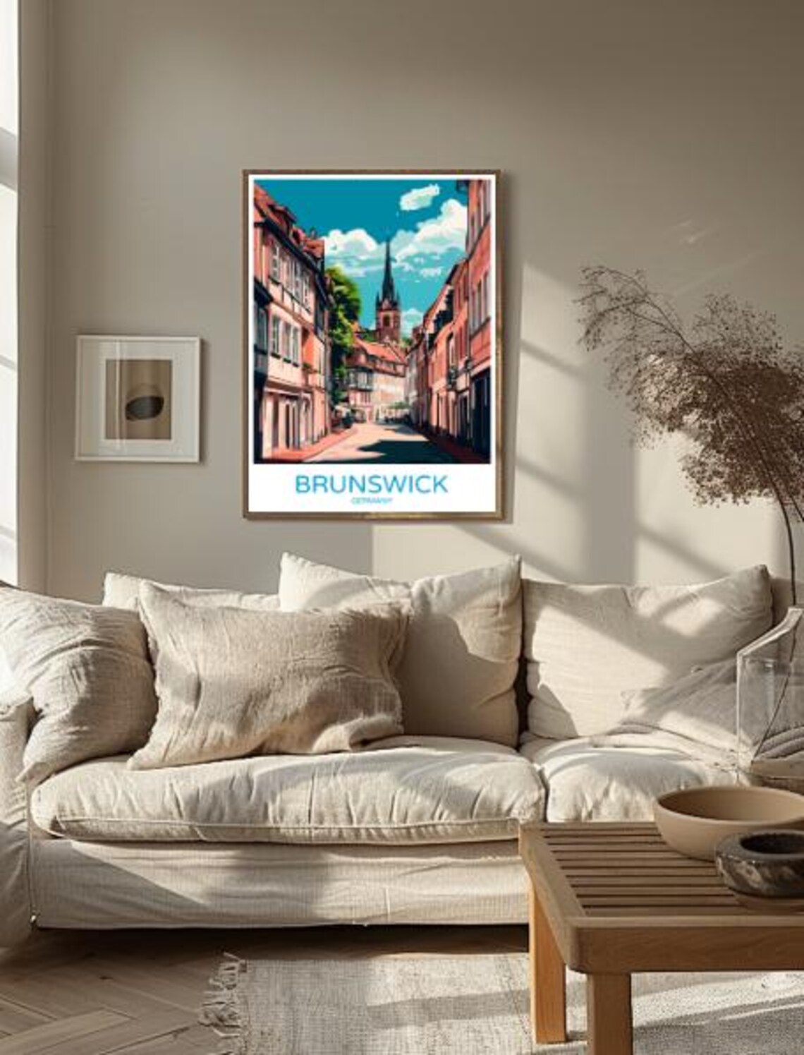 Brunswick Germany Historic Old Town Street Vintage Travel Poster - Image 2