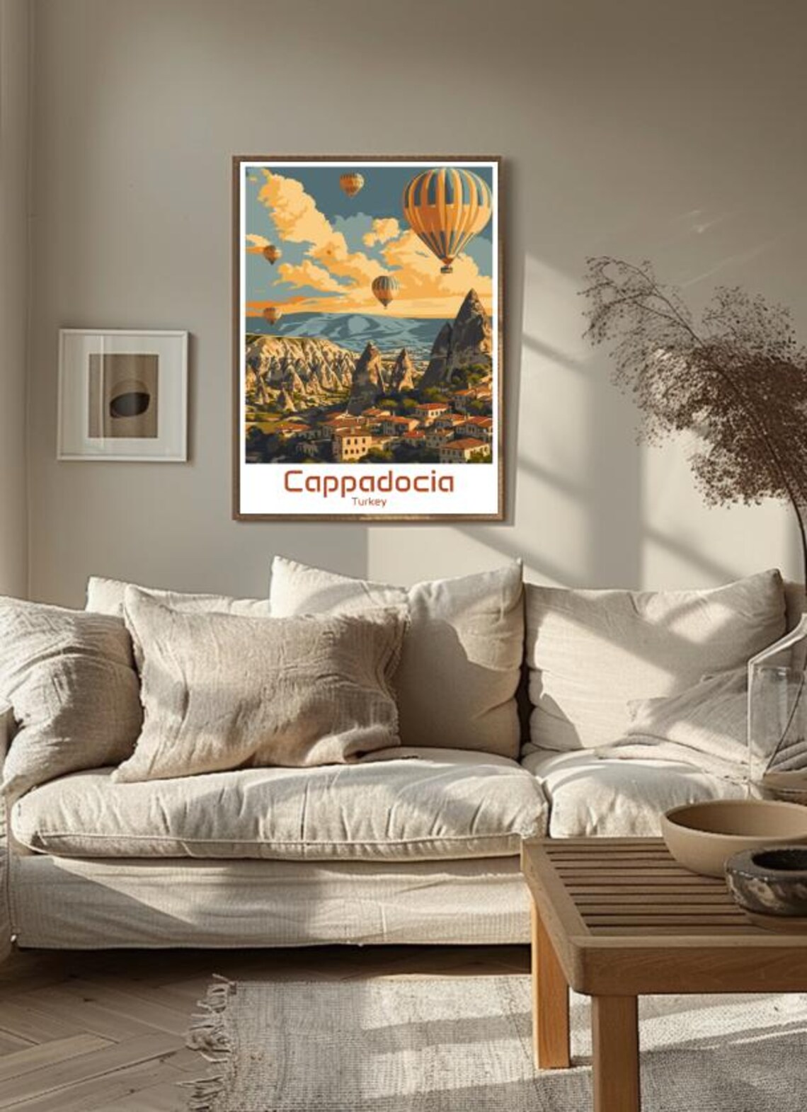 Cappadocia Turkey Hot Air Balloons Over Fairy Chimney Valley Poster - Image 3