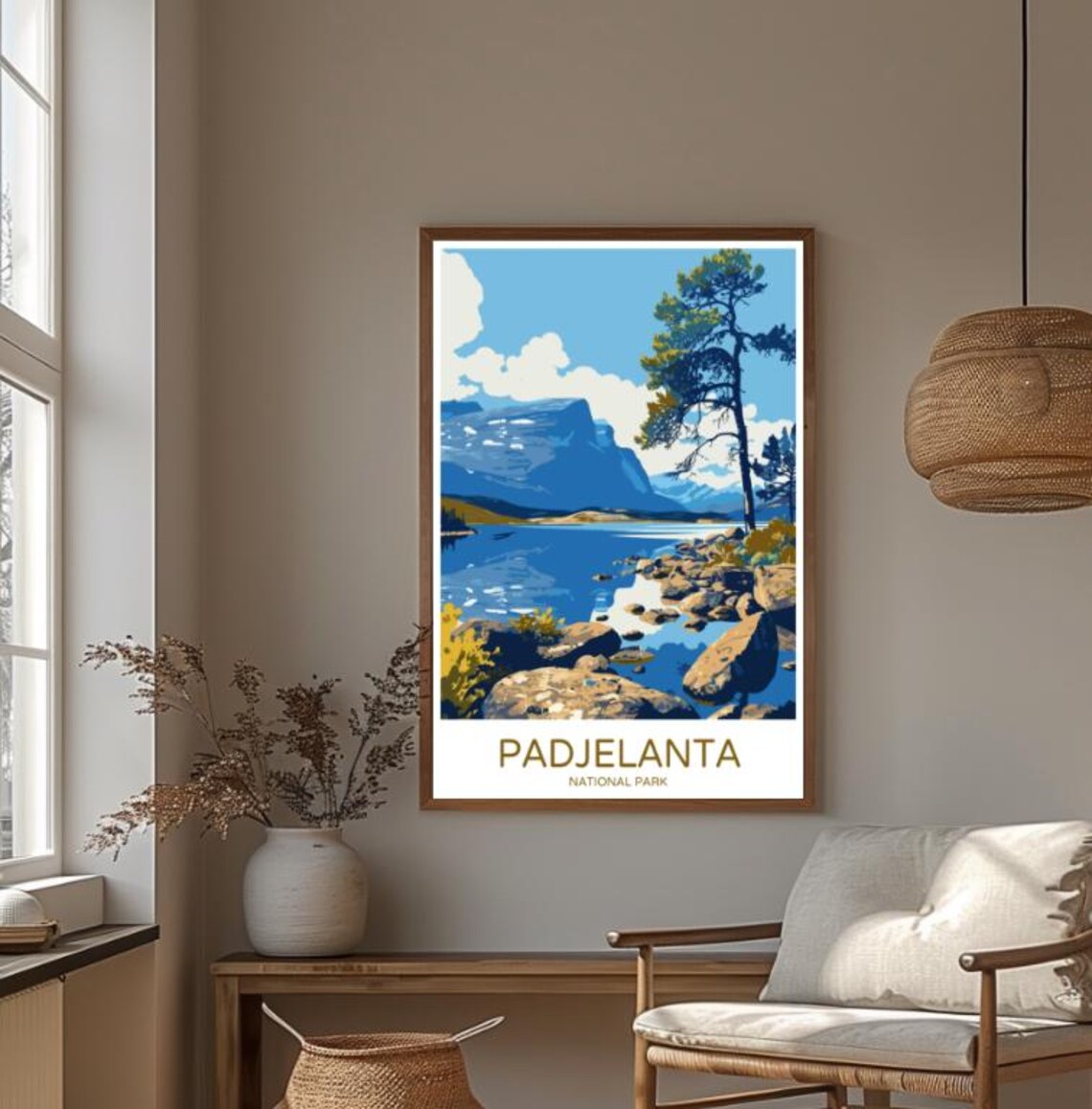 Padjelanta National Park Lake Pine Colorful Sweden Travel Poster - Image 4