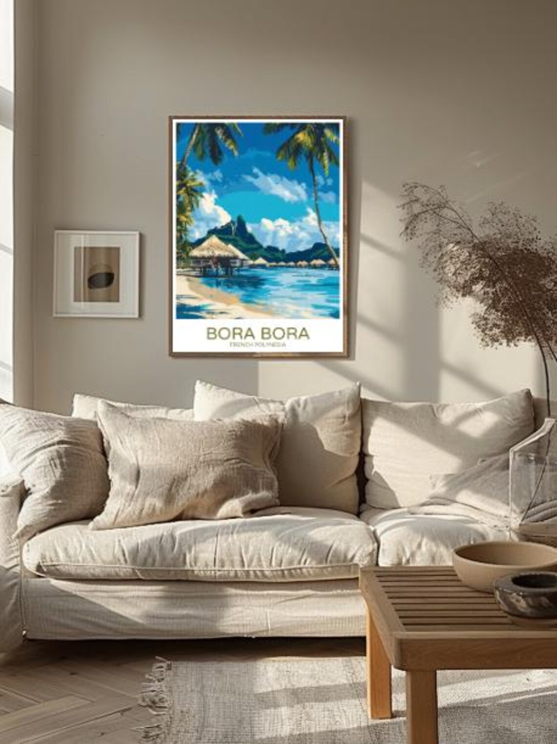 Bora Bora French Polynesia Overwater Bungalows Tropical Poster - Image 2