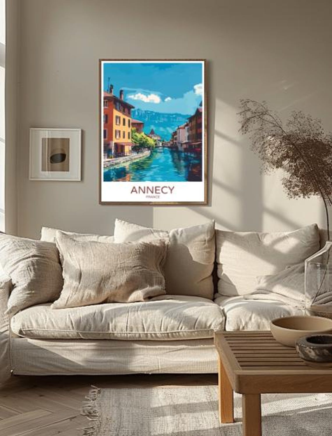 Annecy France Travel Poster Picturesque Lake Mountain View Wall Art Charming French Town Print French Alps Decor - Image 2