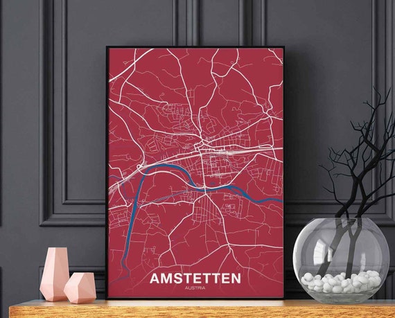 Amstetten Austria Poster, Modern Home Decor