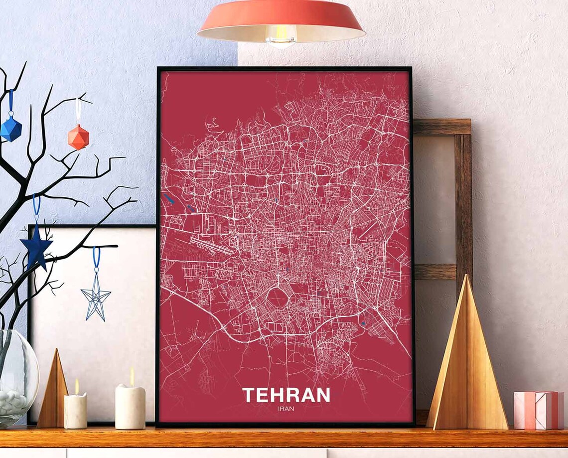 Tehran Iran Poster, Modern Home Decor
