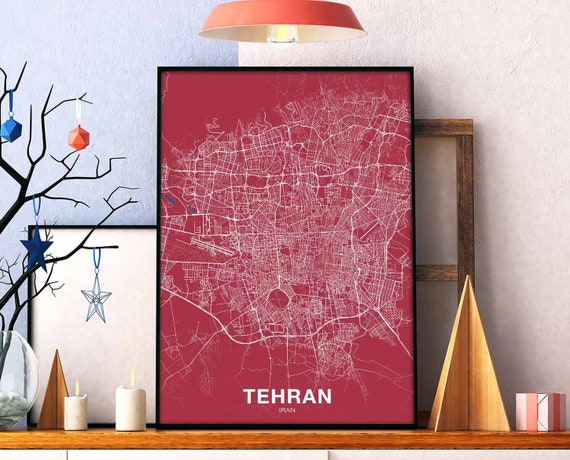 Tehran Iran Poster, Modern Home Decor