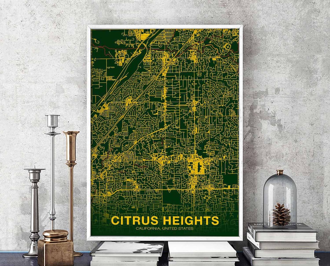 Citrus Heights CA USA Poster, Modern Home Decor