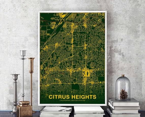 Citrus Heights CA USA Poster, Modern Home Decor