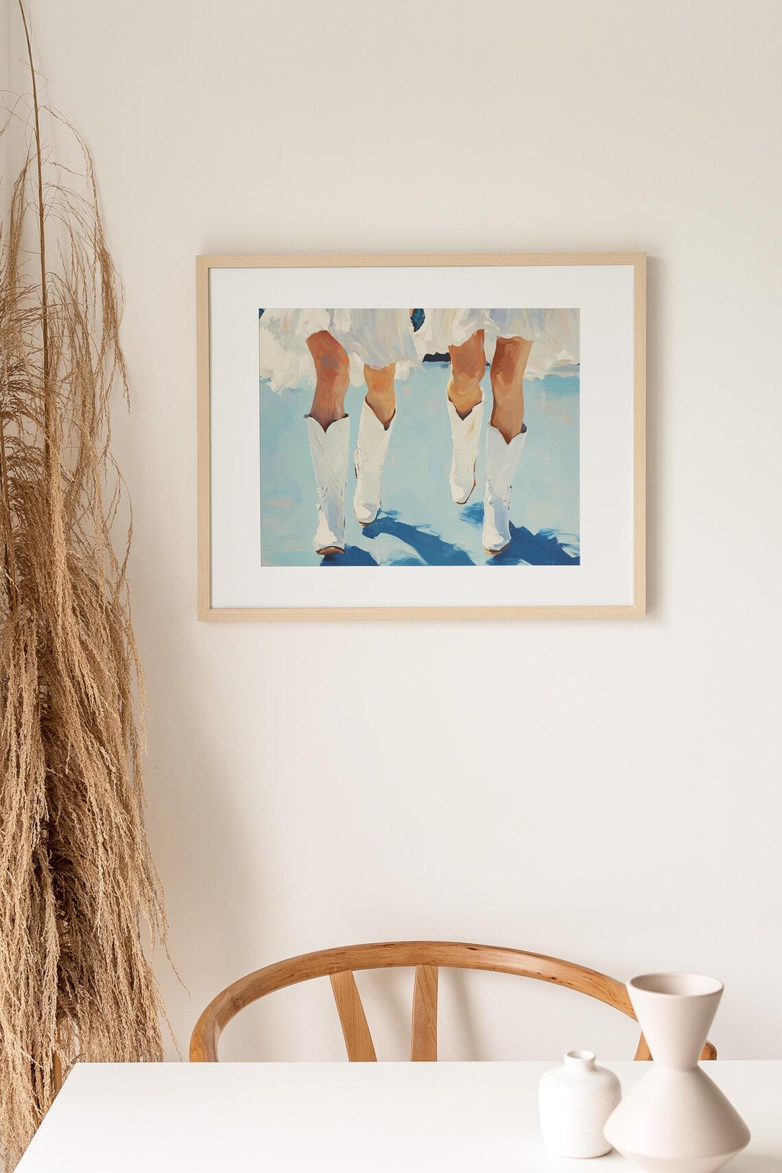 White Cowboy Boots Print, Girls in White Dresses - Image 3
