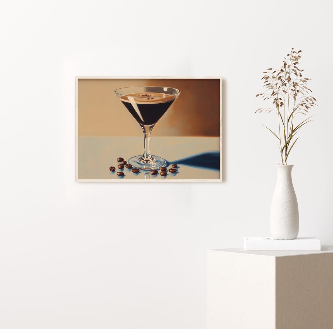 Espresso Martini Cocktail Coffee Beans Vintage Kitchen Poster - Image 2