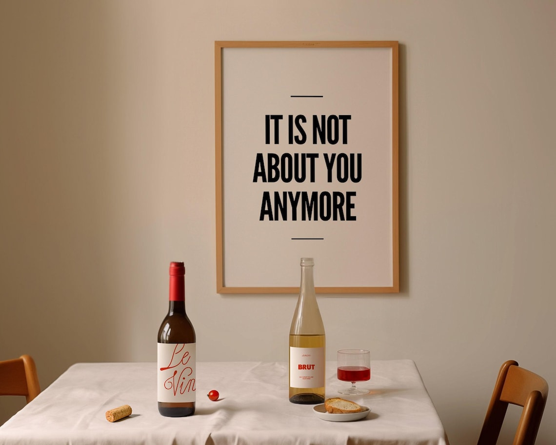 Funny Minimalist Typography Quote Art Print