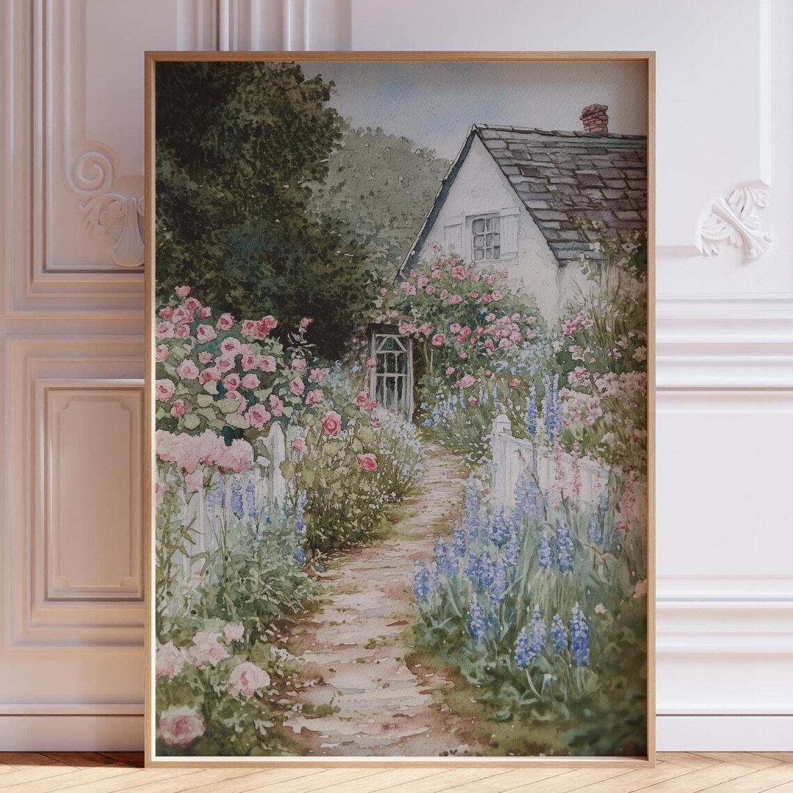 Vintage Floral Print, Spring Cottage Wall Art
