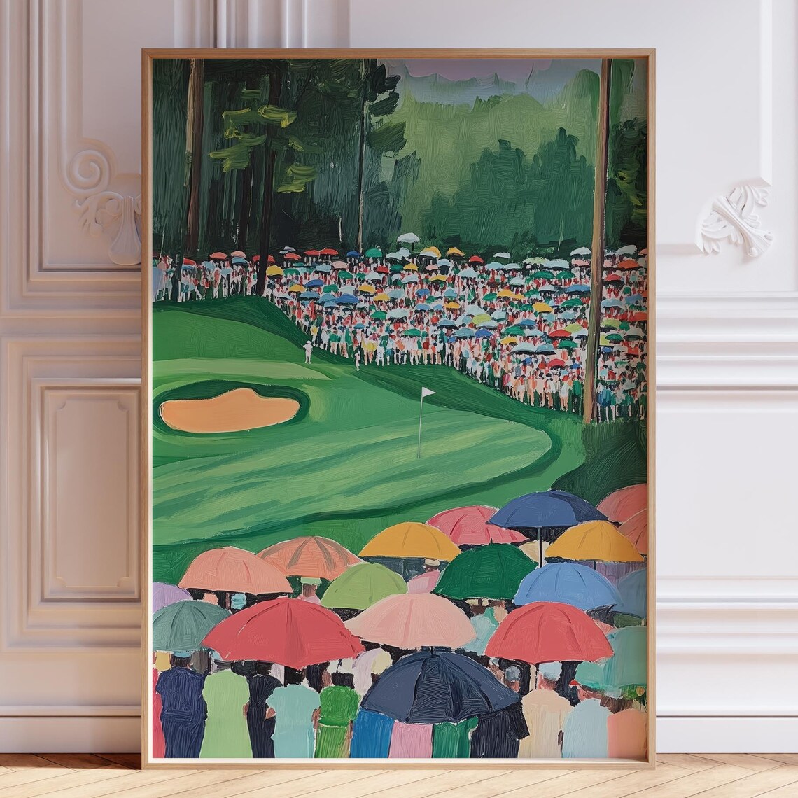 Watercolor Golf Landscape Course Art Print