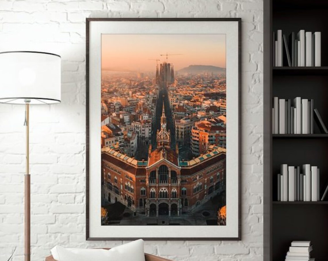 Barcelona Travel Poster, Hospital De Sant Pau Sagrada Familia - Image 3