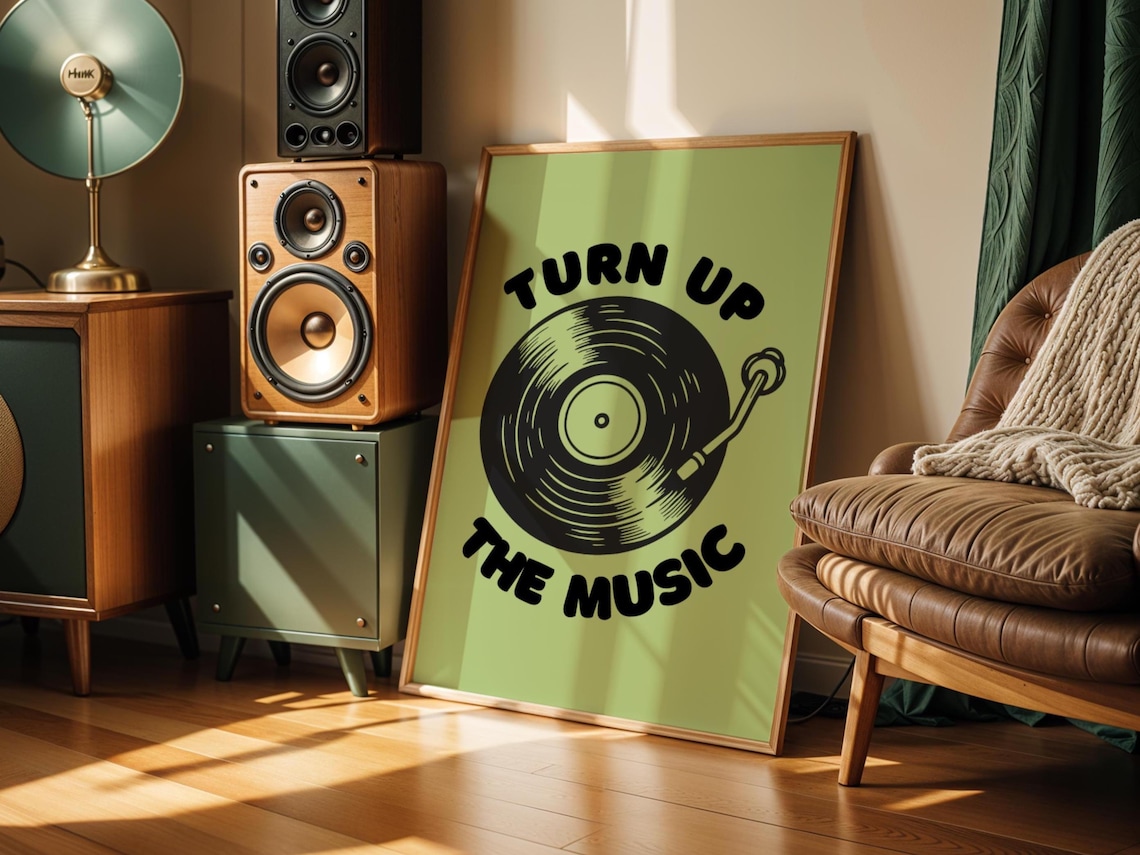 Turn Up The Music, Musical Quote Poster