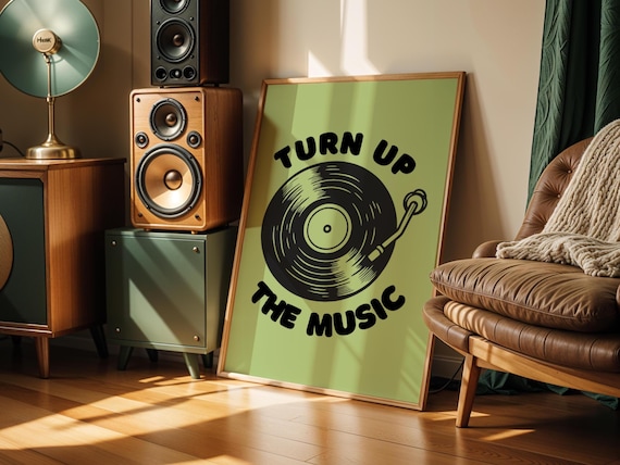Turn Up The Music, Musical Quote Poster