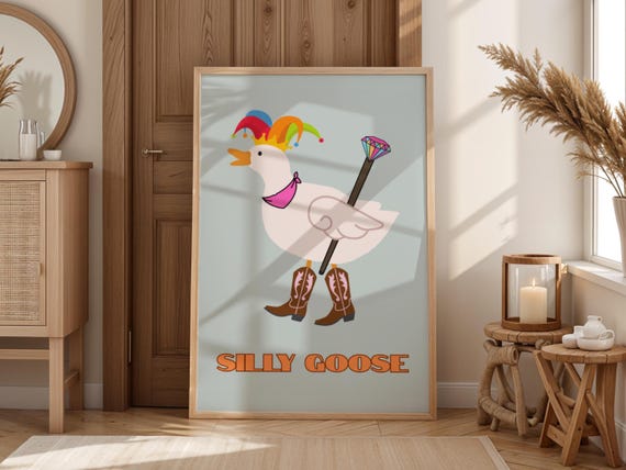 Silly Goose, Fun Goose With Jester Hat