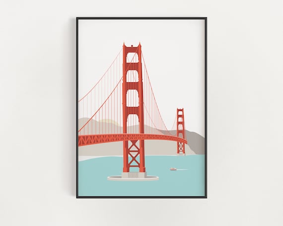 San Francisco Golden Gate Bridge Travel Poster