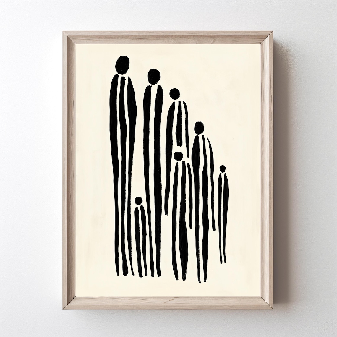 Minimalist Abstract People, Modern Line Art Print