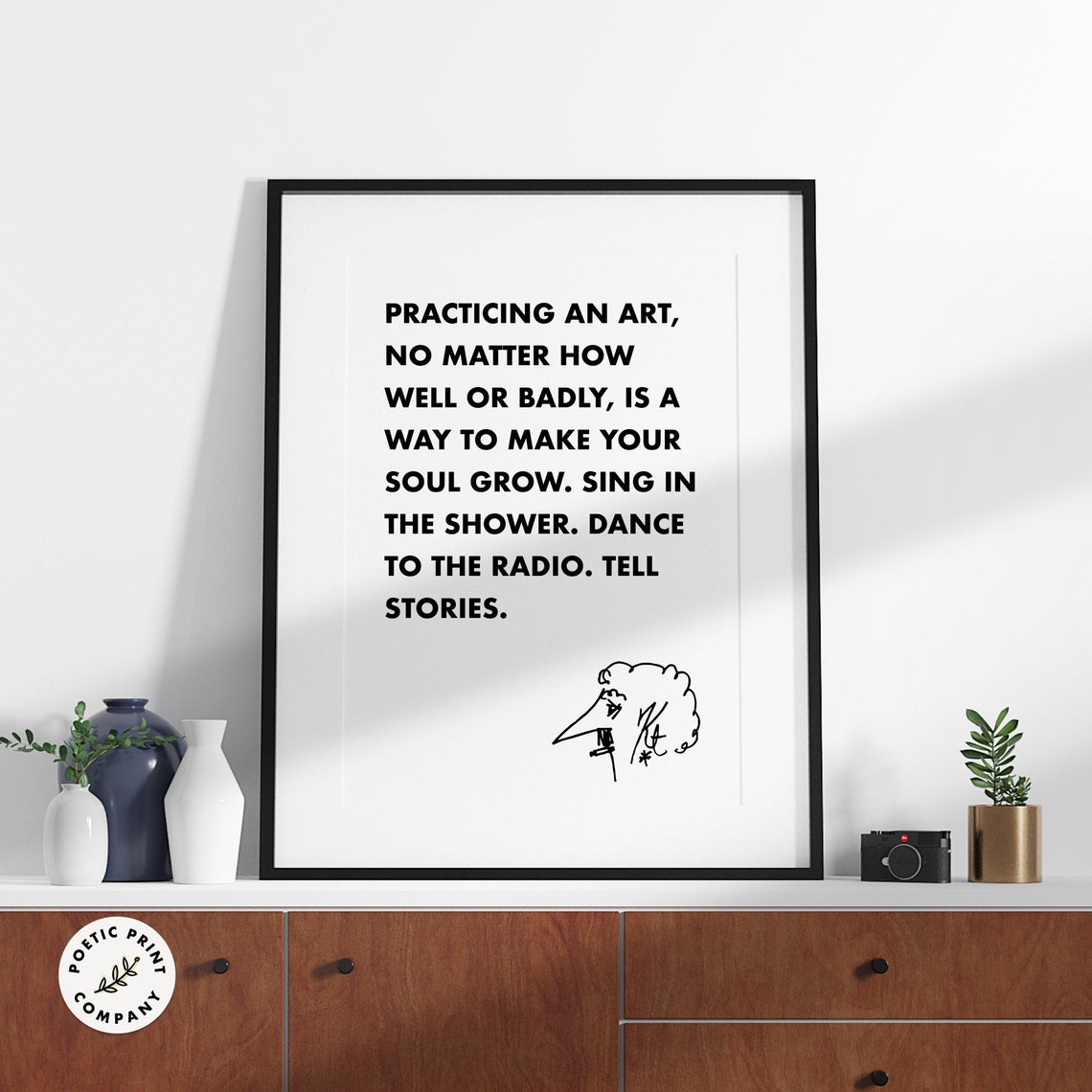Kurt Vonnegut Practicing An Art Make Your Soul Grow Creative Poster - Image 3