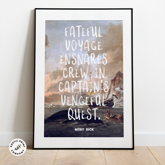 Moby Dick Fateful Voyage Captains Vengeful Quest Whale Hunt Art Print