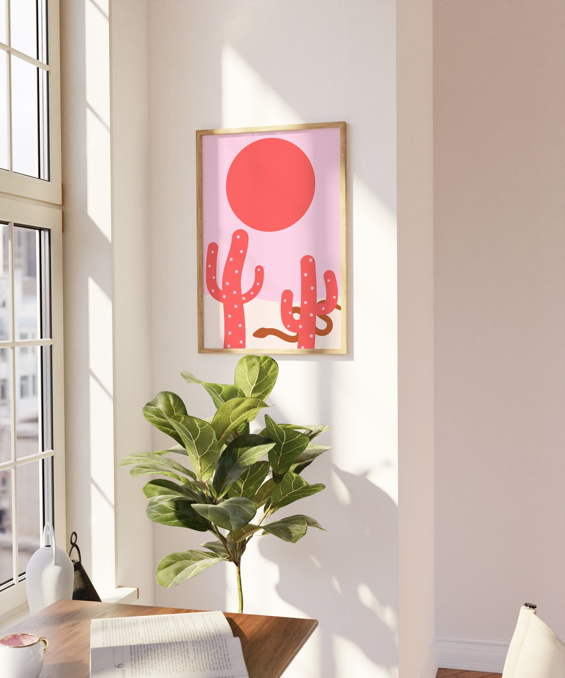 Desert Cactus Cowgirl Aesthetic Art Print - Image 3