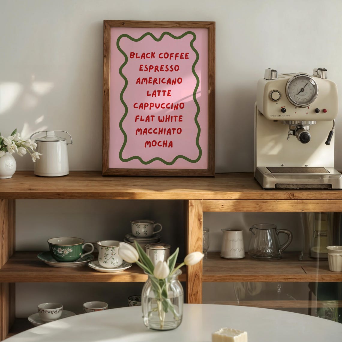 Coffee Names List Menu Black Coffee Latte Cappuccino Kitchen Poster - Image 3