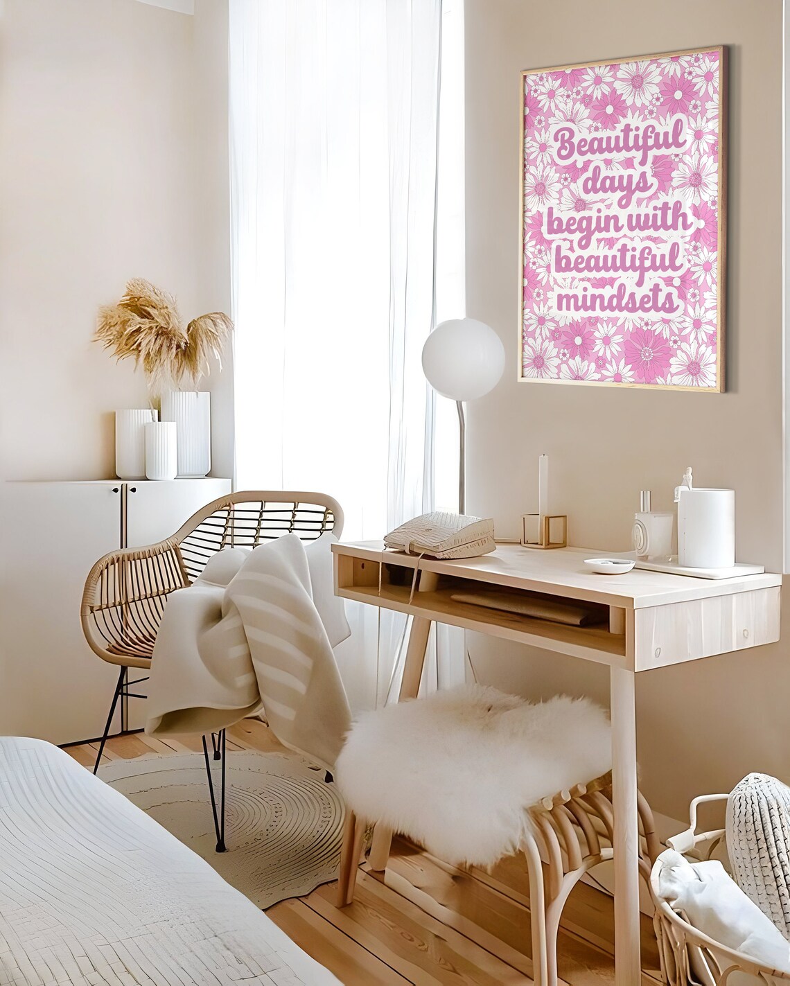 Beautiful Days Begin With Beautiful Mindsets Quote Print - Image 2