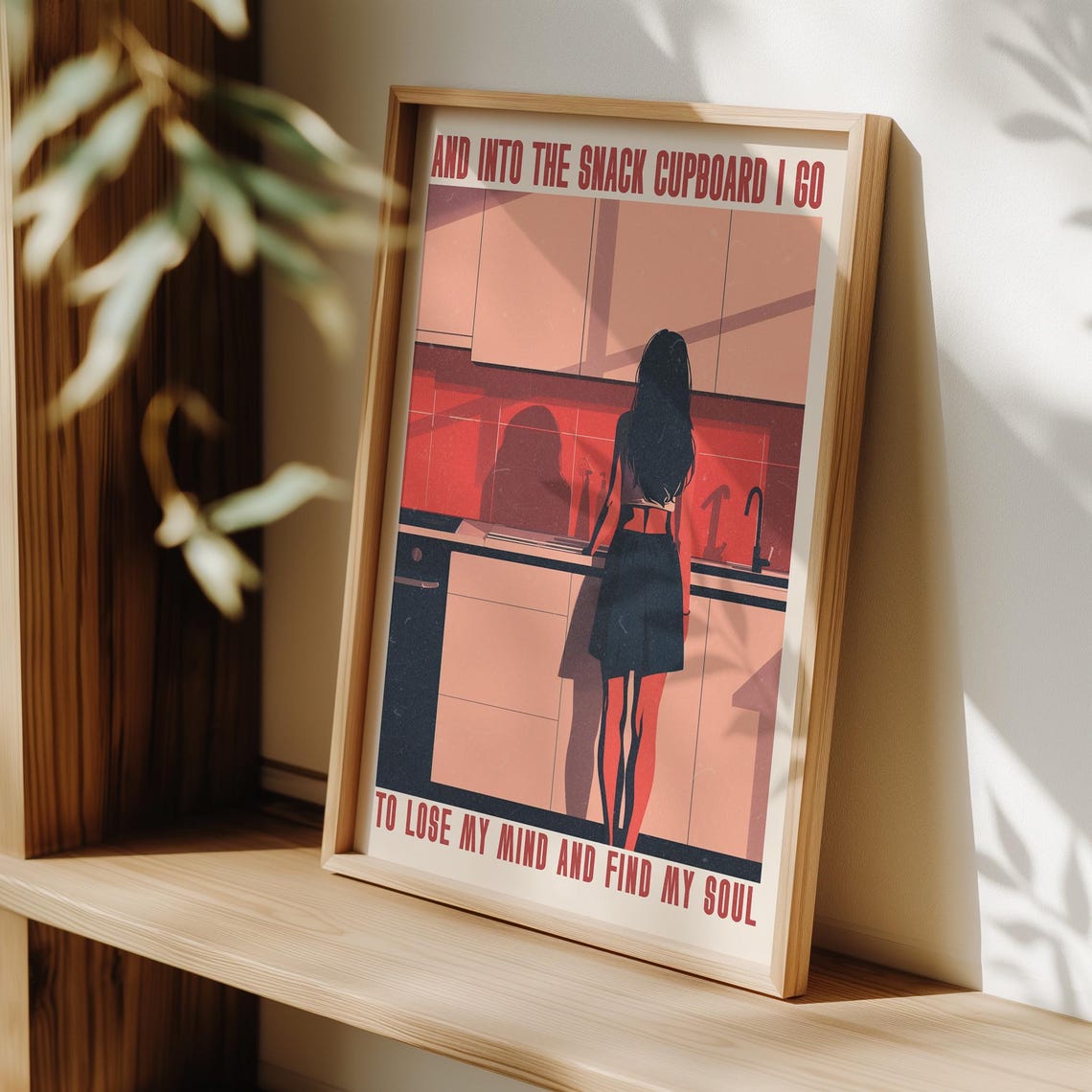 Into The Snack Cupboard I Go Funny Retro Kitchen Quote Wall Poster - Image 3