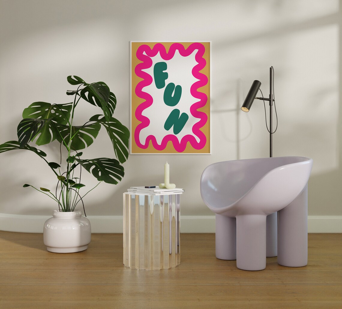 Fun Quote With Wavy Border, Retro Poster - Image 3