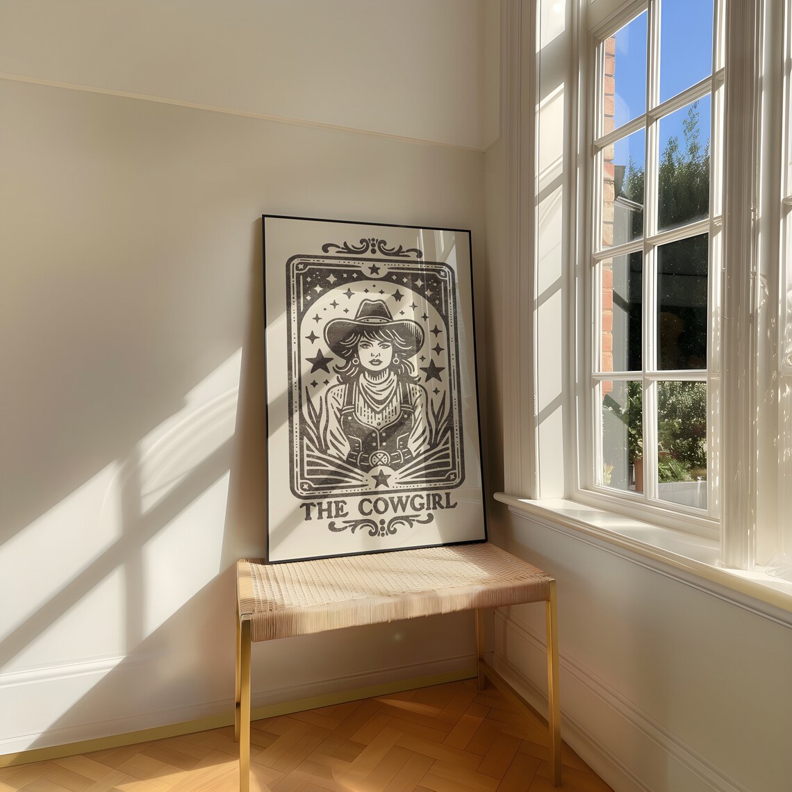The Cowgirl Tarot Card Western Retro Cowboy Boho Chic Poster - Image 3