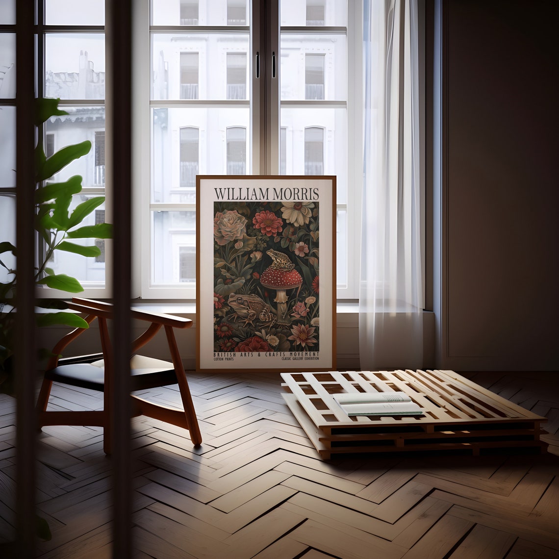William Morris Frog And Toadstool Botanical Exhibition Poster - Image 2