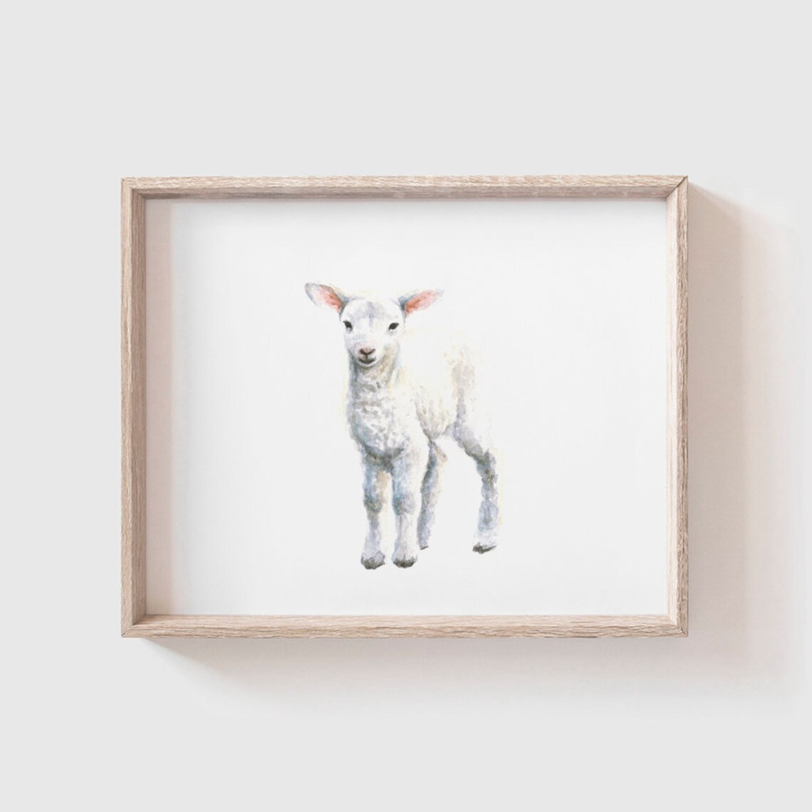 Lamb No. 2 Watercolor Art Print, Baby Animal