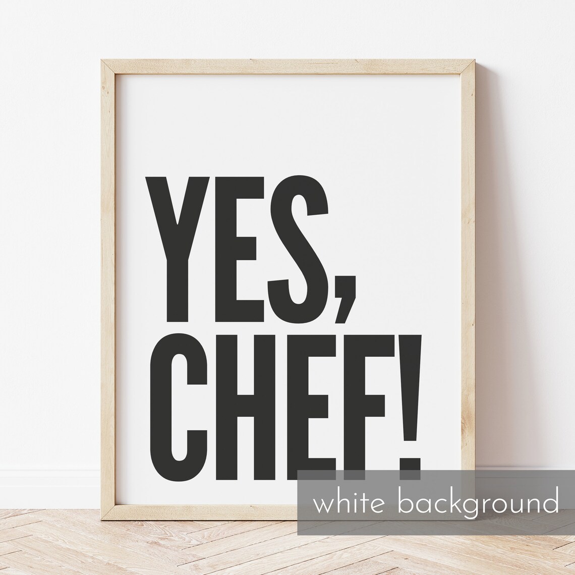 Yes Chef Kitchen Quote Art Print, Bear-Inspired - Image 3