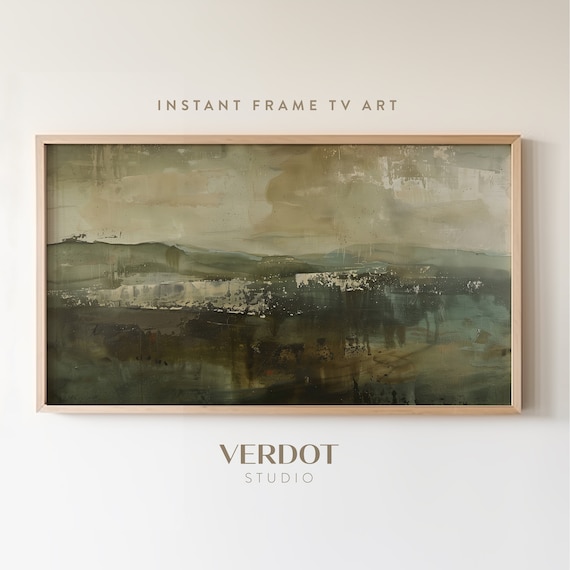 Rustic Abstract Mountain Scenery, Neutral Art Print