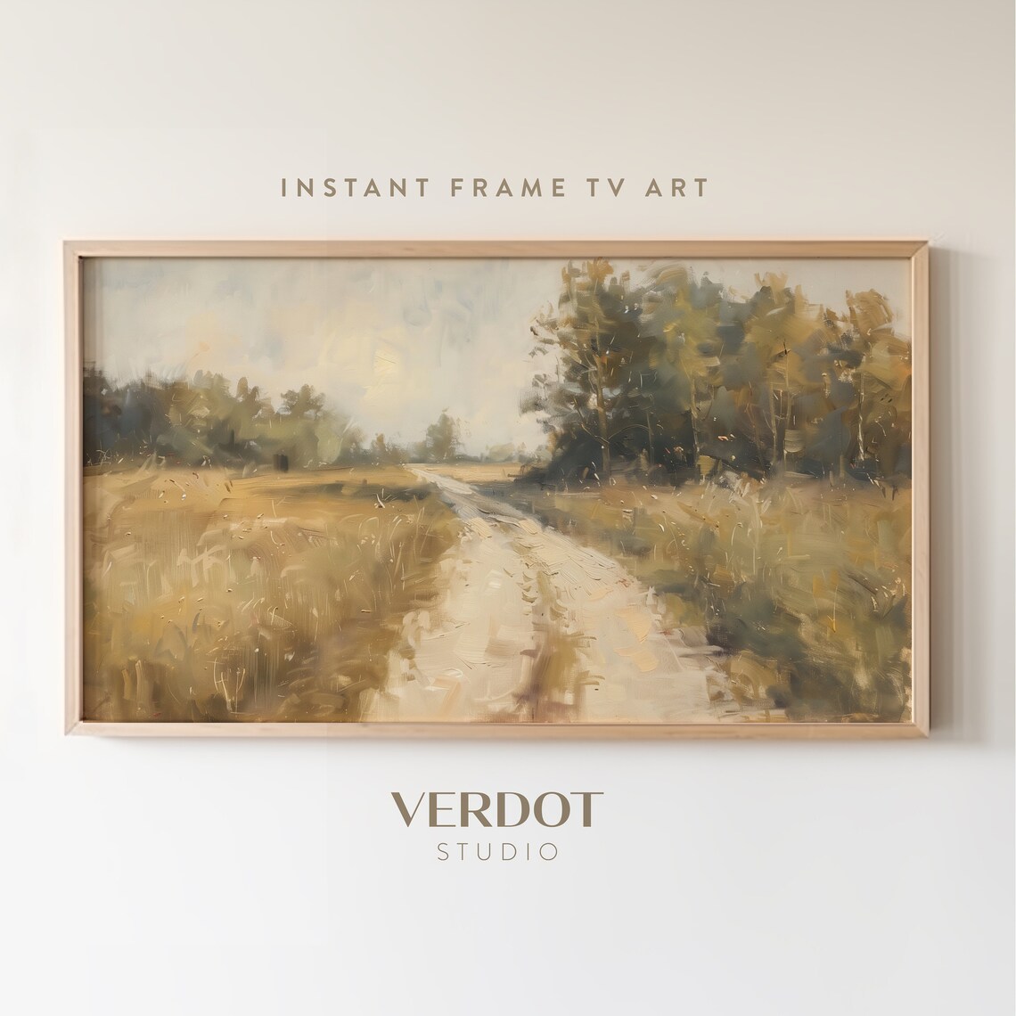 Country Road Landscape Vintage Farmhouse Art Print