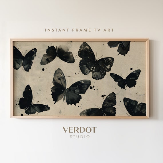 Halloween Butterfly Art Print, Neutral Fall Decor