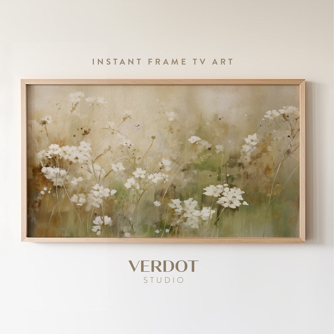 Rustic Flowers Spring Art Print, Vintage Wildflowers