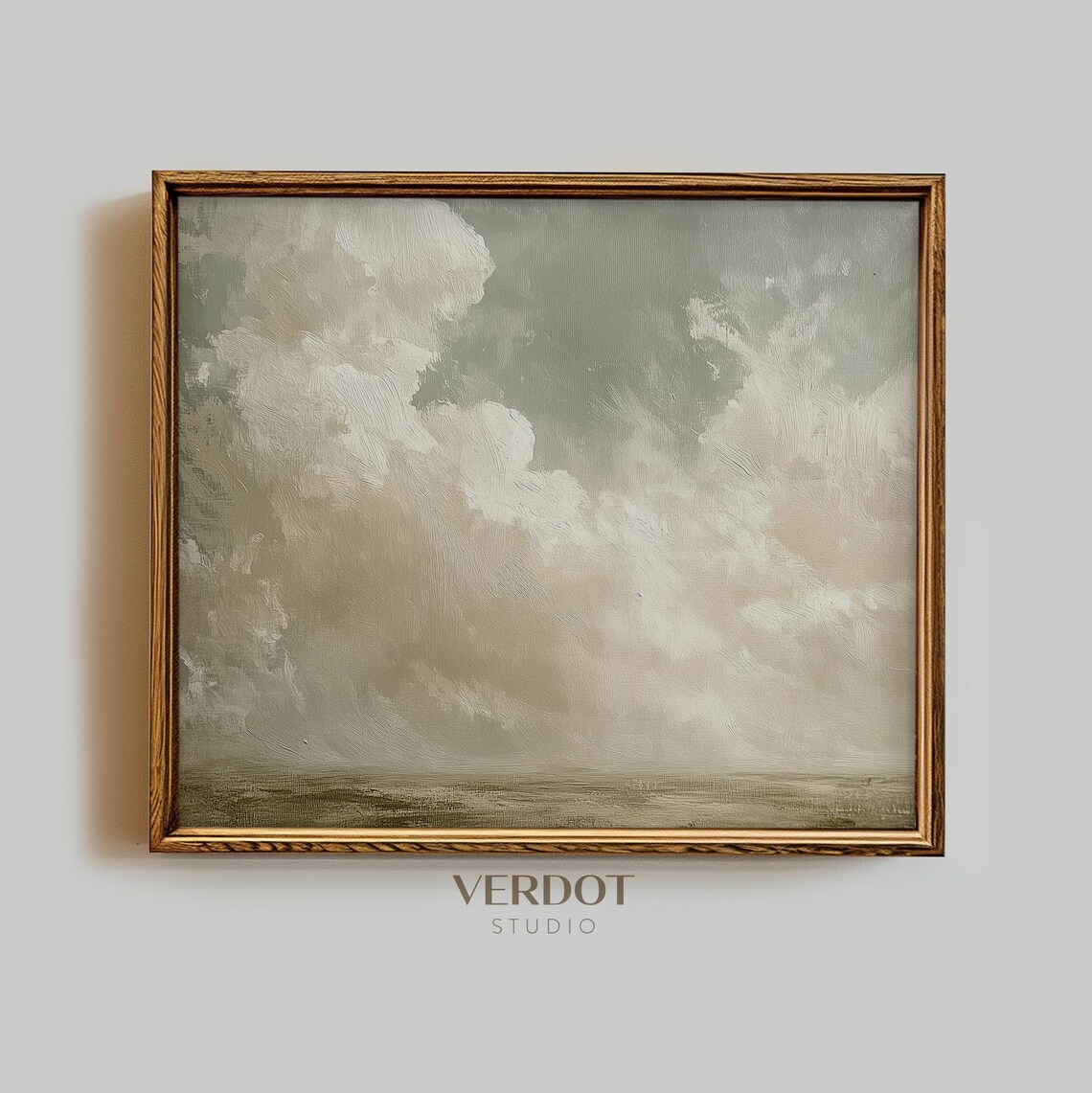 Vintage Spring Landscape Art Print, Antique Country Sky - Image 4