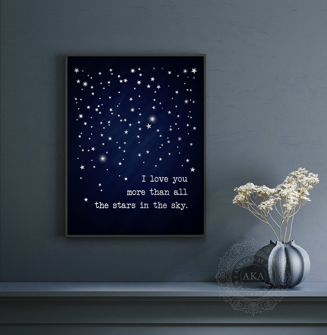 I Love You More Than All the Stars, Minimalist Art Print - Image 4