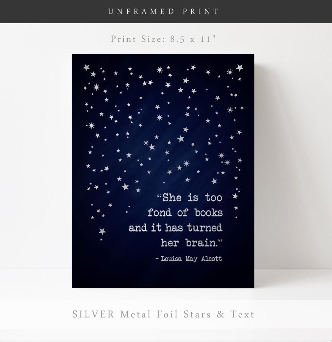 Louisa May Alcott Quote, Little Women Book Lover Art Print - Image 2