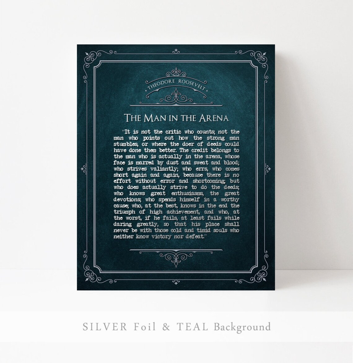 Man In The Arena, Theodore Roosevelt Quote Art Print - Image 2