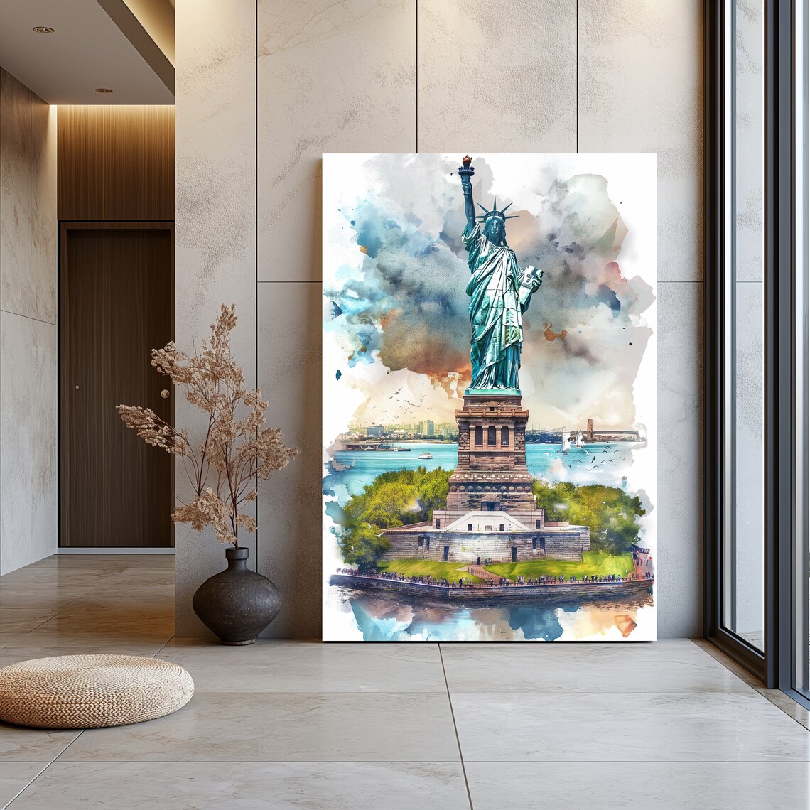 Watercolor New York Travel Poster, City Art - Image 3