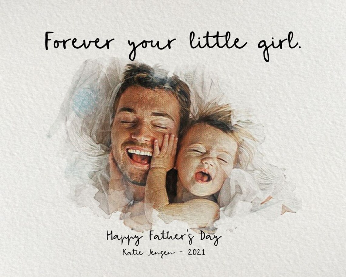 Personalized Dad Portrait, Meaningful Fathers Day Gift - Image 3