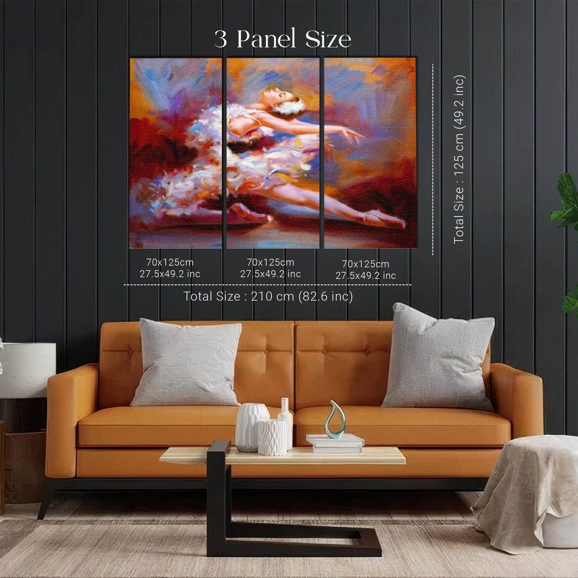 Ballerina Dancing in White Tutu Impressionist Oil Painting Poster - Image 2